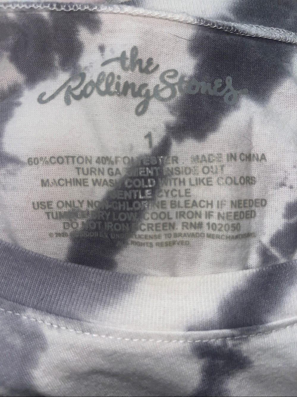 Torrid The Rolling Stones white & gray tie dye tank Size 1 (1X 14/16) - Picture 4 of 7